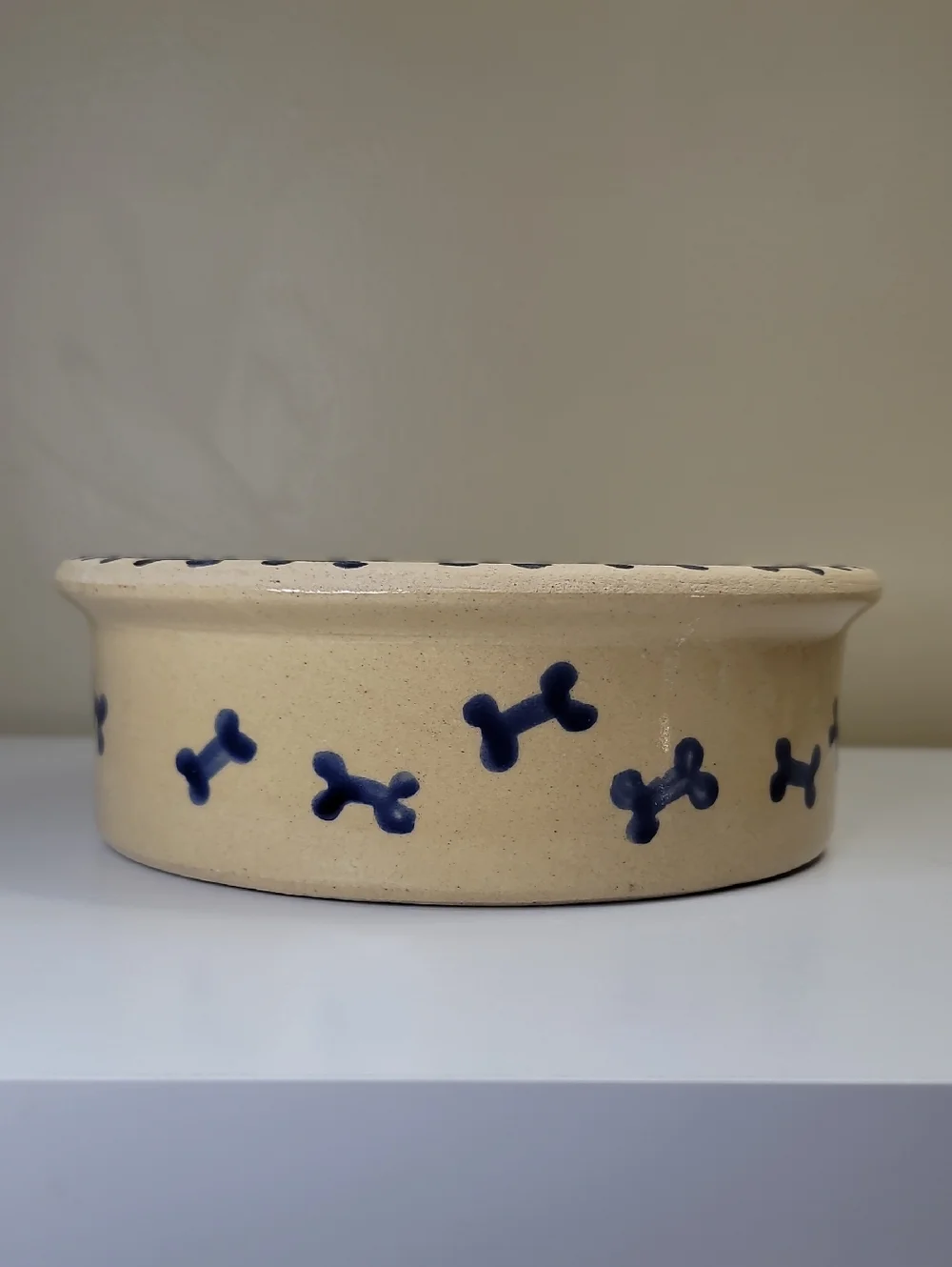 Robinson Ransbottom Pottery Vintage Dog Bowl Dish Feeder
